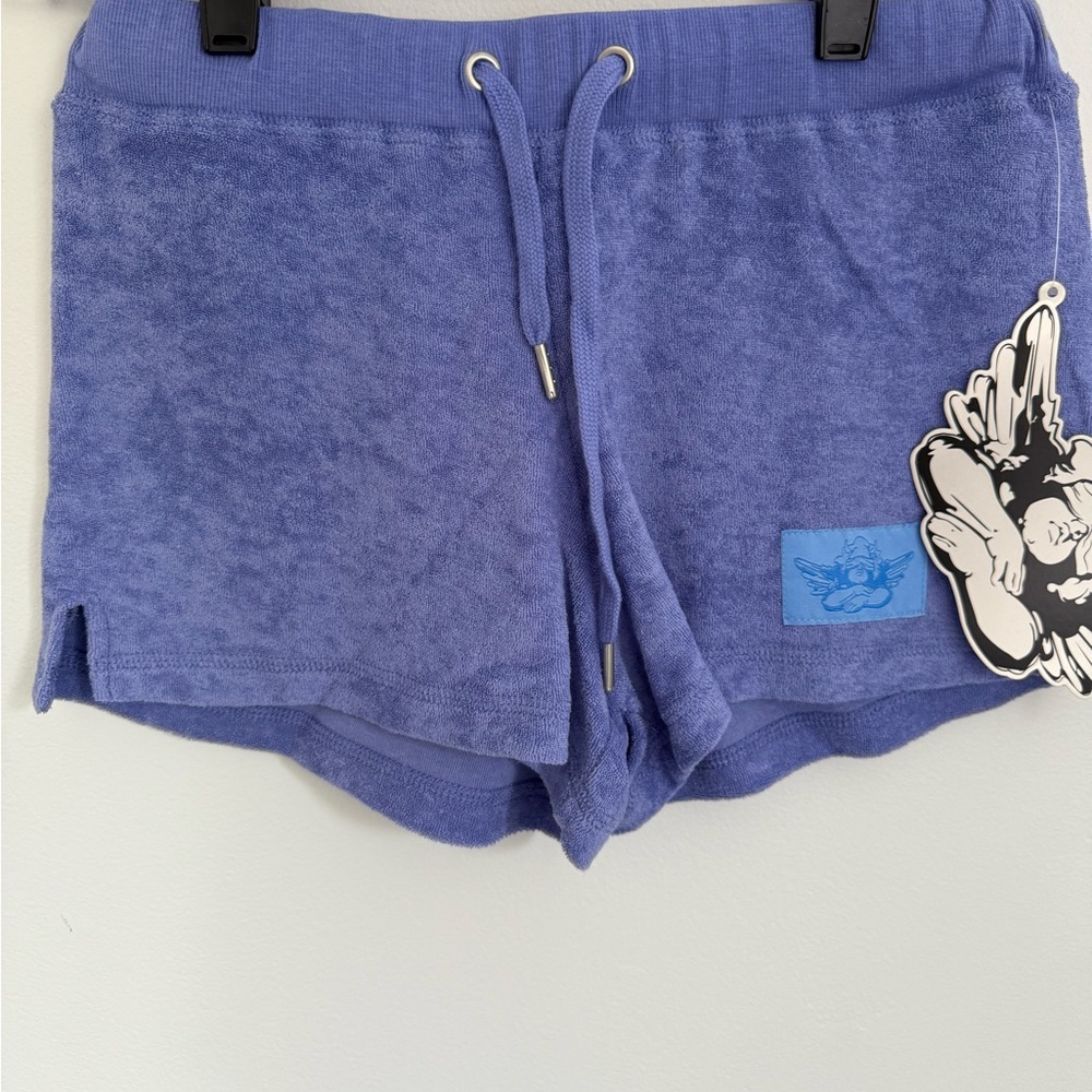Boys Lie Blue Athletic Shorts with Drawstring Waistband